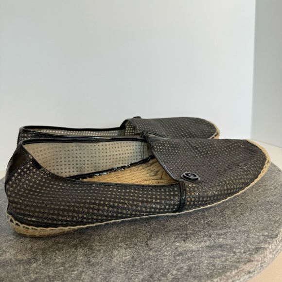 Michael Kors Black Mesh Espadrille Flats Shoes 9 - Picture 4 of 13